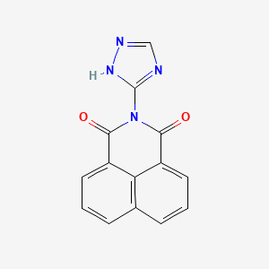 molecular formula C14H8N4O2 B12803925 2-(1H-1,2,4-Triazol-5-yl)-1H-benzo(de)isoquinoline-1,3(2H)-dione CAS No. 19691-97-5