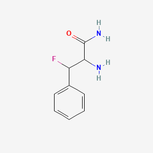 molecular formula C9H11FN2O B12803937 2-Amino-3-fluoro-3-phenylpropanamide CAS No. 79559-53-8