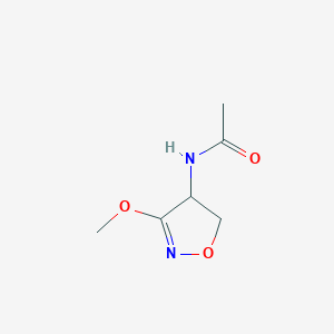 N-(3-methoxy-4,5-dihydro-1,2-oxazol-4-yl)acetamide