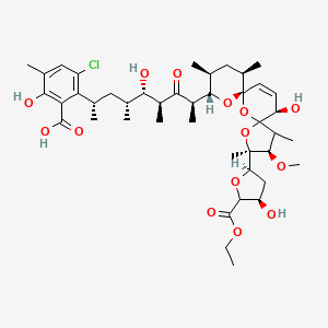 molecular formula C43H63ClO14 B12804027 Noboritomycin A, 6-chloro- 