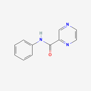 molecular formula C11H9N3O B12804037 Pyrazinecarboxanilide CAS No. 34067-83-9