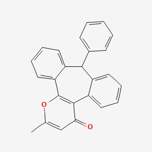 molecular formula C25H18O2 B12804044 4-methyl-14-phenyl-3-oxatetracyclo[13.4.0.02,7.08,13]nonadeca-1(19),2(7),4,8,10,12,15,17-octaen-6-one CAS No. 6946-21-0