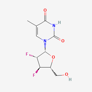 molecular formula C10H12F2N2O4 B12804068 1-(2,3-Dideoxy-2,3-difluoro-beta-D-arabinofuranosyl)thymine CAS No. 132776-21-7