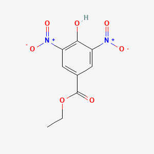 molecular formula C9H8N2O7 B12804104 Ethyl 4-hydroxy-3,5-dinitrobenzoate CAS No. 19013-22-0