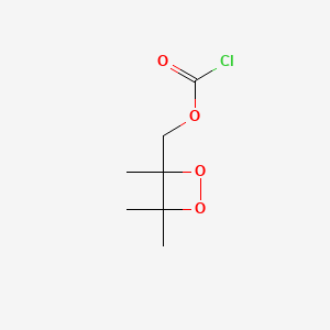 Carbonochloridic acid, (3,4,4-trimethyl-1,2-dioxetan-3-yl)methyl ester