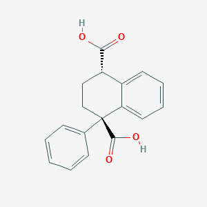 molecular formula C18H16O4 B12804155 Isatropic acid, trans-(-)- CAS No. 89066-66-0