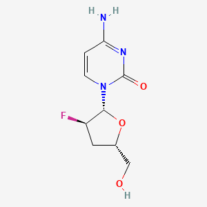 molecular formula C9H12FN3O3 B12804185 Cytidine, 2',3'-dideoxy-2'-fluoro- CAS No. 122929-23-1