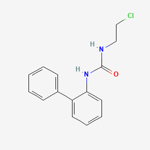 molecular formula C15H15ClN2O B12804205 Urea, 1-(2-biphenylyl)-3-(2-chloroethyl)- CAS No. 102434-10-6