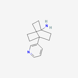 molecular formula C13H18N2 B12804214 1-Pyridin-3-ylbicyclo[2.2.2]octan-4-amine CAS No. 31293-00-2