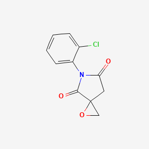 B12804218 6-(2-Chlorophenyl)-1-oxa-6-azaspiro(2.4)heptane-5,7-dione CAS No. 123099-07-0