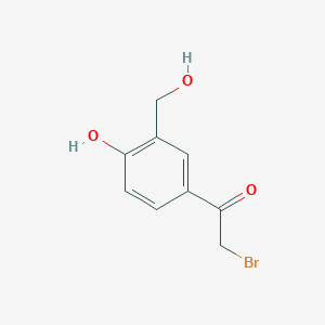 B1280424 2-Bromo-1-[4-hydroxy-3-(hydroxymethyl)phenyl]ethan-1-one CAS No. 62932-94-9