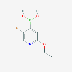 molecular formula C7H9BBrNO3 B1280425 5-溴-2-乙氧基吡啶-4-硼酸 CAS No. 612845-46-2