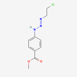 Benzoic acid, 4-(3-(2-chloroethyl)-1-triazenyl)-, methyl ester