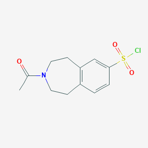 molecular formula C12H14ClNO3S B1280443 3-乙酰-2,3,4,5-四氢-1H-苯并[d]氮杂卓-7-磺酰氯 CAS No. 35760-18-0