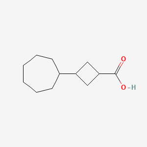 molecular formula C12H20O2 B12804488 Cyclobutanecarboxylic acid, 3-cycloheptyl- CAS No. 66016-22-6