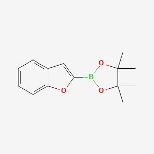 molecular formula C14H17BO3 B1280468 2-(苯并呋喃-2-基)-4,4,5,5-四甲基-1,3,2-二恶杂硼环丁烷 CAS No. 402503-13-3