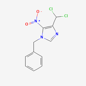 molecular formula C11H9Cl2N3O2 B1280486 1-苄基-4-(二氯甲基)-5-硝基-1H-咪唑 CAS No. 434326-06-4