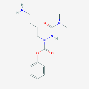 B128049 N(alpha)-(N,N-Dimethylcarbamoyl)alpha-azalysine phenyl ester CAS No. 142181-99-5