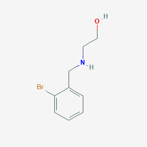 molecular formula C9H12BrNO B1280507 2-{[(2-溴苯基)甲基]氨基}乙醇 CAS No. 251326-32-6