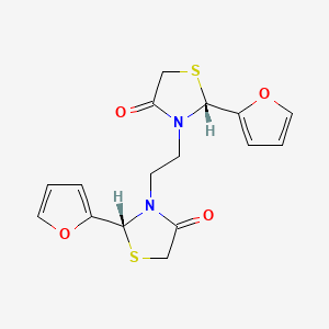 4-Thiazolidinone, 3,3'-ethylenebis(2-(2-furyl)-, (+-)-