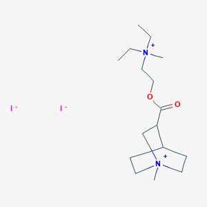 Quinuclidinium, 3-carboxy-1-methyl-, iodide, ester with diethyl(2-hydroxyethyl)methylammonium iodide