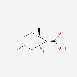 (1S,6S,7S)-1,4-Dimethylbicyclo(4.1.0)hept-3-ene-7-carboxylic acid