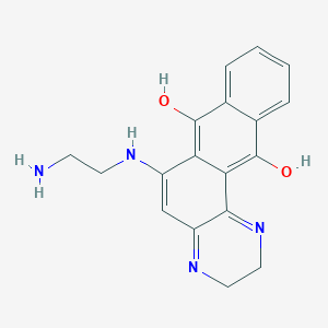 molecular formula C18H18N4O2 B12805312 6-(2-Aminoethylamino)-1,2,3,4-tetrahydronaphtho[3,2-f]quinoxaline-7,12-dione CAS No. 16013-92-6