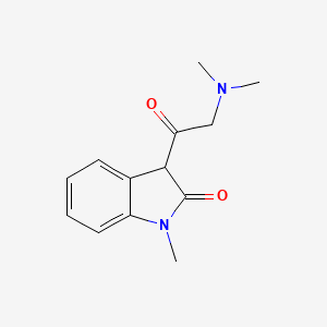 molecular formula C13H16N2O2 B12805367 3-((Dimethylamino)acetyl)-1-methyl-1,3-dihydro-2H-indol-2-one CAS No. 6947-68-8