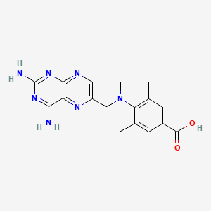 Benzoic acid, 4-(((2,4-diamino-6-pteridinyl)methyl)methylamino)-3,5-dimethyl-