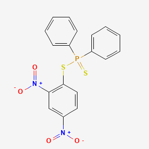 molecular formula C18H13N2O4PS2 B12805390 2,4-Dinitrophenyl diphenylphosphinodithioate CAS No. 7659-22-5