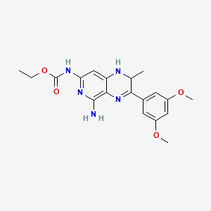 Ethyl (5-amino-3-(3,5-dimethoxyphenyl)-1,2-dihydro-2-methylpyrido(3,4-b)pyrazin-7-yl)carbamate