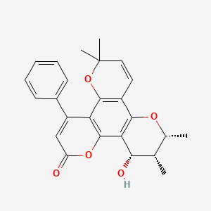 molecular formula C25H24O5 B12805425 Inophyllum A CAS No. 41135-07-3