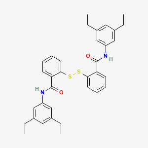 molecular formula C34H36N2O2S2 B12805475 2,2'-Dithiobis(N-(3,5-diethylphenyl)benzamide) CAS No. 98051-78-6