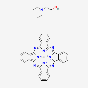 molecular formula C32H16CuN8.C6H15NO<br>C38H31CuN9O B12805503 Einecs 278-182-8 CAS No. 75300-76-4