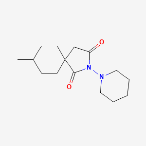 8-Methyl-2-(1-piperidinyl)-2-azaspiro(4.5)decane-1,3-dione