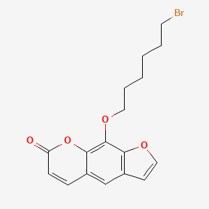 molecular formula C17H17BrO4 B12805547 9-((6-Bromohexyl)oxy)-7H-furo(3,2-g)chromen-7-one CAS No. 85213-86-1