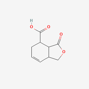 molecular formula C9H10O4 B12805580 3-Oxo-1,3,3a,4,5,7a-hexahydro-2-benzofuran-4-carboxylic acid CAS No. 4717-53-7