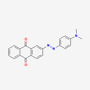 molecular formula C22H17N3O2 B12805602 Benzenamine, 4-((9,10-dihydro-9,10-dioxo-2-anthracenyl)azo)-N,N-dimethyl- CAS No. 63040-62-0