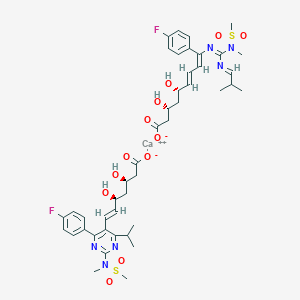 calcium;(3R,5S,6E,8E)-9-(4-fluorophenyl)-3,5-dihydroxy-9-[[[methyl(methylsulfonyl)amino]-[(E)-2-methylpropylideneamino]methylidene]amino]nona-6,8-dienoate;(E,3R,5S)-7-[4-(4-fluorophenyl)-2-[methyl(methylsulfonyl)amino]-6-propan-2-ylpyrimidin-5-yl]-3,5-dihydroxyhept-6-enoate