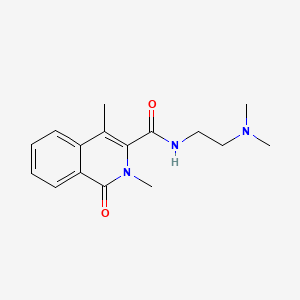 3-Isoquinolinecarboxamide, 1,2-dihydro-2,4-dimethyl-N-(2-(dimethylamino)ethyl)-1-oxo-