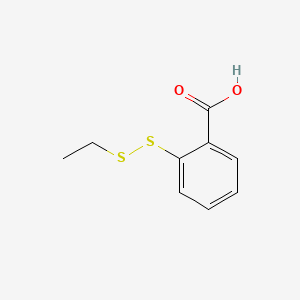 molecular formula C9H10O2S2 B12805637 2-(Ethyldithio)benzoic acid CAS No. 26929-63-5