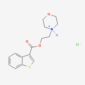 molecular formula C15H18ClNO3S B12805641 2-(4-Morpholinyl)ethyl benzo(b)thiophene-3-carboxylate hydrochloride CAS No. 85179-97-1