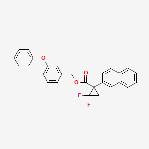 Cyclopropanecarboxylic acid, 2,2-difluoro-1-(2-naphthalenyl)-, (3-phenoxyphenyl)methyl ester