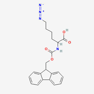 molecular formula C21H22N4O4 B12805689 Fmoc-Lys(N)-OH 