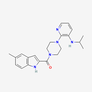 Piperazine, 1-(3-((1-methylethyl)amino)-2-pyridinyl)-4-((5-methyl-1H-indol-2-yl)carbonyl)-