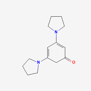 molecular formula C14H20N2O B12805764 3,5-Dipyrrolidinylphenol CAS No. 16857-92-4