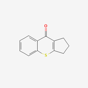 molecular formula C12H10OS B12805789 2,3-Dihydrocyclopenta(b)thiochromen-9(1H)-one CAS No. 4734-86-5