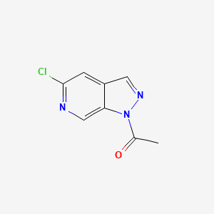molecular formula C8H6ClN3O B1280579 1-乙酰基-5-氯吡唑并[3,4-c]吡啶 CAS No. 76006-04-7