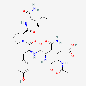 molecular formula C31H45N7O10 B12805817 Ac-Glu-Asn-Tyr-Pro-Ile-NH2 CAS No. 133683-36-0