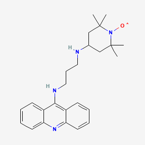 1-Pyrrolidinyloxy, 4-((3-(9-acridinylamino)propyl)amino)-2,2,6,6-tetramethyl-